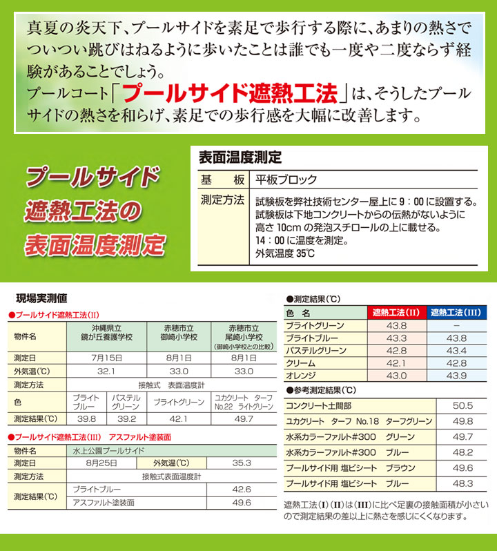 プールコート サイドカラー遮熱タイプとは