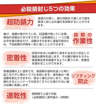 必殺錆封じ 3.7L （防錆剤・防錆プライマー/染めQテクノロジィ）