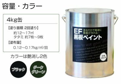 EF黒板ペイント 4kg　（油性/ペンキ/黒板塗料/チョークボードペイント/DIY)