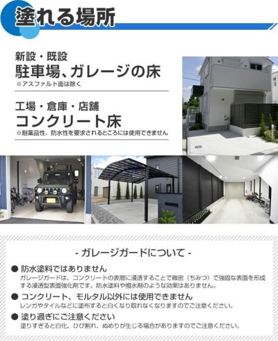 EFガレージガード 4kg（コンクリート床強化剤/水性/駐車場/倉庫）