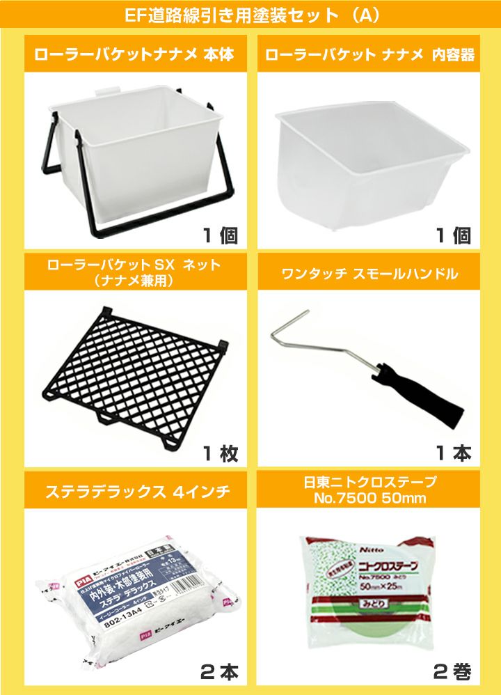EF道路線引き用塗装セット（A） （塗装用具/STK-17N）