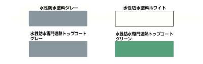 水性防水塗料 水性下塗りタイプ　8m2セット上塗りグレー