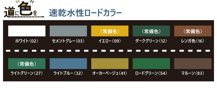 速乾水性ロードカラー 各色 4kg （路面標示/駐車場/遊歩道） | パジョリス