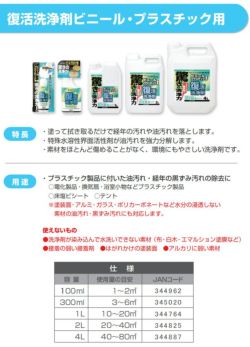 復活洗浄剤ビニールプラスチック用 1L（カンペハピオ）