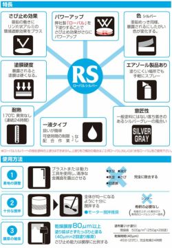 ローバルシルバースプレー 420ml×6本/箱 （ローバル/亜鉛めっき塗料/錆止め） 