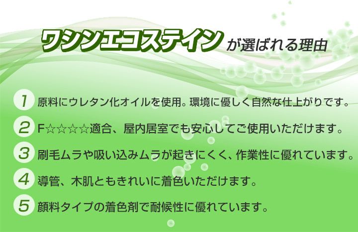 ワシンエコステイン 割高色 14L  （油性/顔料系オイルステイン/木部用/和信化学） 