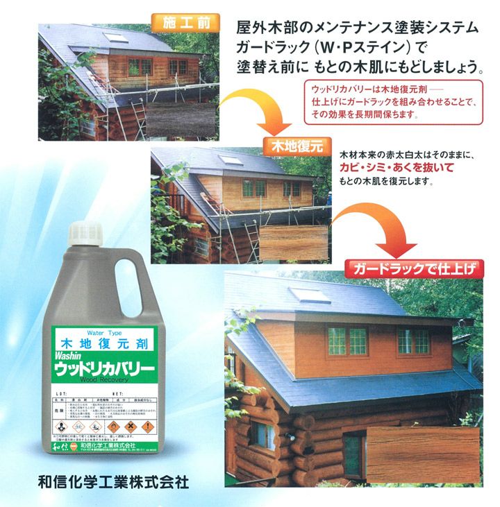 ウッドリカバリー（木地復元剤） 2L （和信化学工業/カビ/シミ