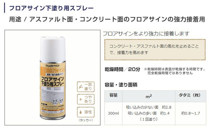 直営店に限定 フロアサイン 下塗り用スプレー 300ml(アトムハウスペイント 塗装材