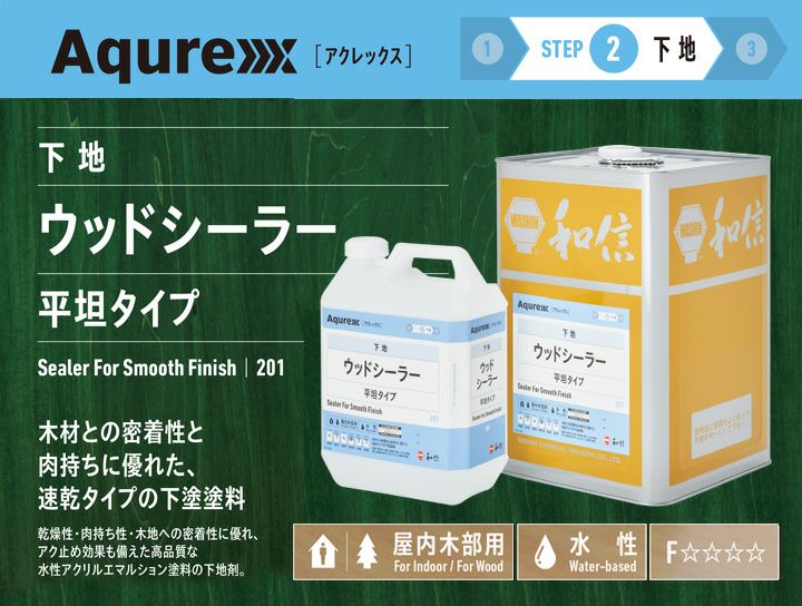 和信化学工業,Aqurex,水性,屋内,木部用,下塗塗料