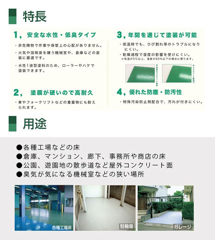 アトムハウスペイント 水性簡易防水塗料 14L グリーン - 3