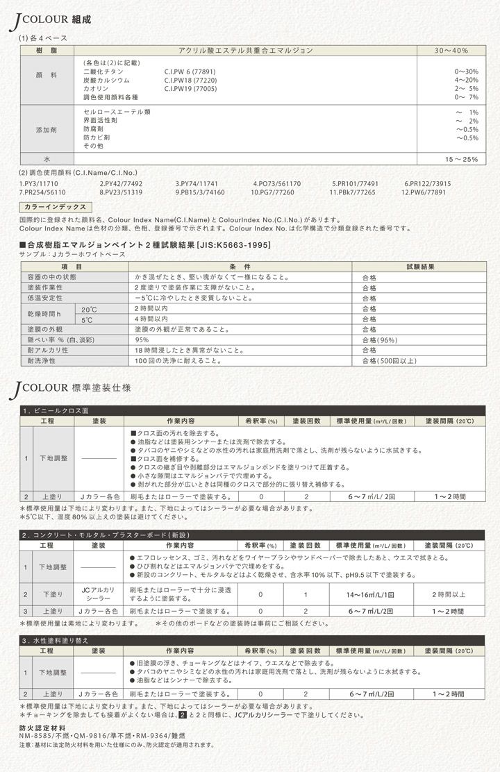 Jカラー ホワイトシリーズ 4L (ペンキ DIY 水性 白 ホワイト 塗料