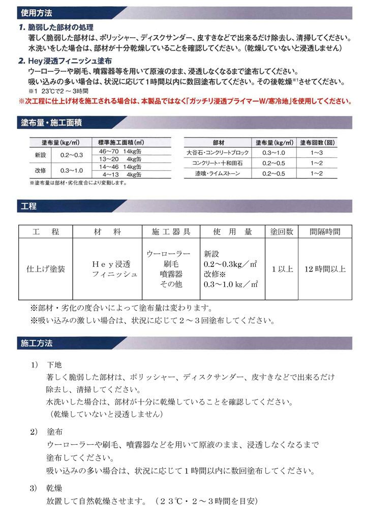 Hey浸透フィニッシュ 14kg （ヤブ原産業/水性/吸水抑制・強化