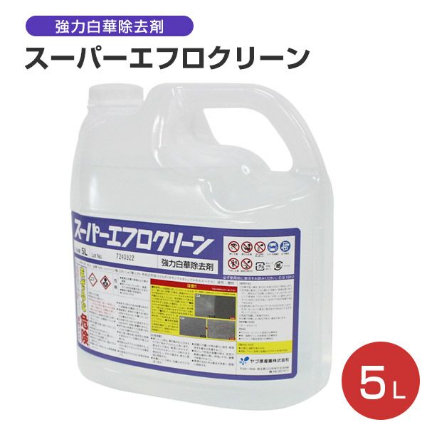 【業務用】 強力白華除去剤 スーパーエフロクリーン 5L （ヤブ原産業） パジョリス