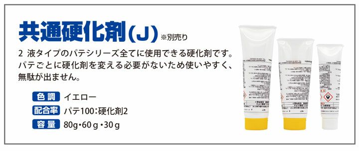 共通硬化剤J イエロー 80g （169327/染めQテクノロジィ/パテ/アルミパテ） パジョリス