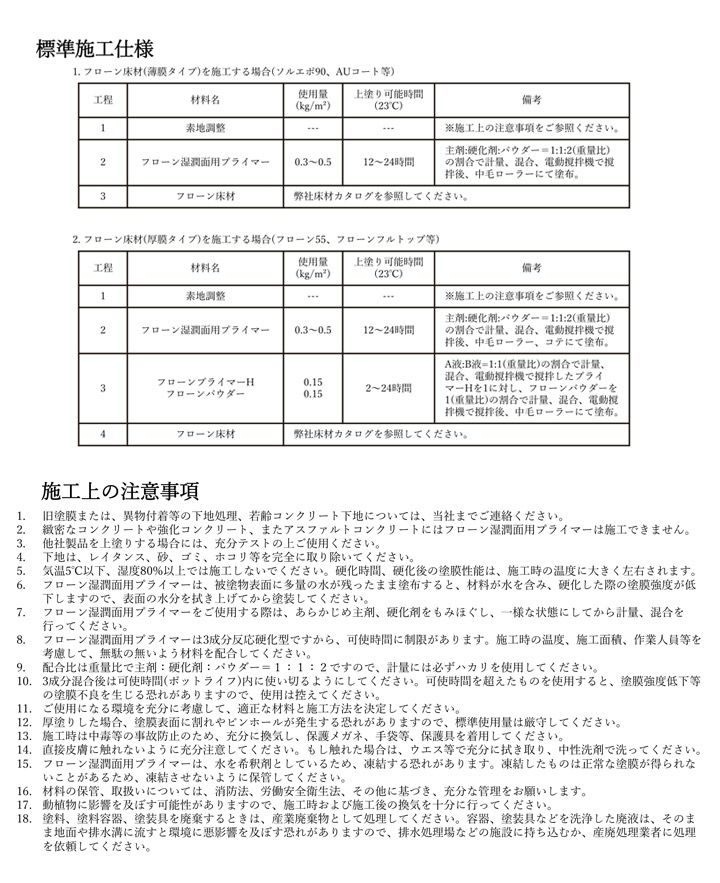 東日本塗料,フローン湿潤面用プライマー,下塗り材
