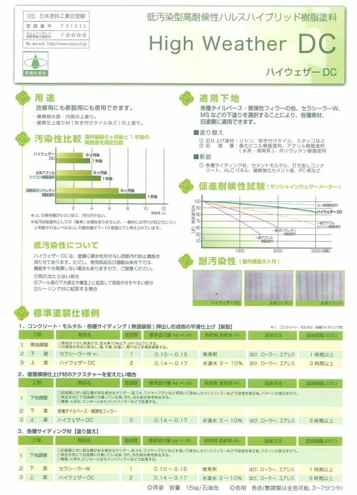 ハイウェザーDC　艶有・淡彩色　15kg