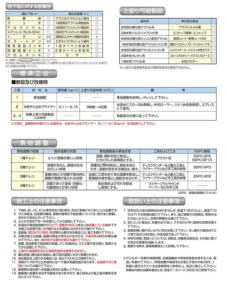  水性サビ止めプライマー グレー 16kg （東日本塗料/さび止め/錆止め）