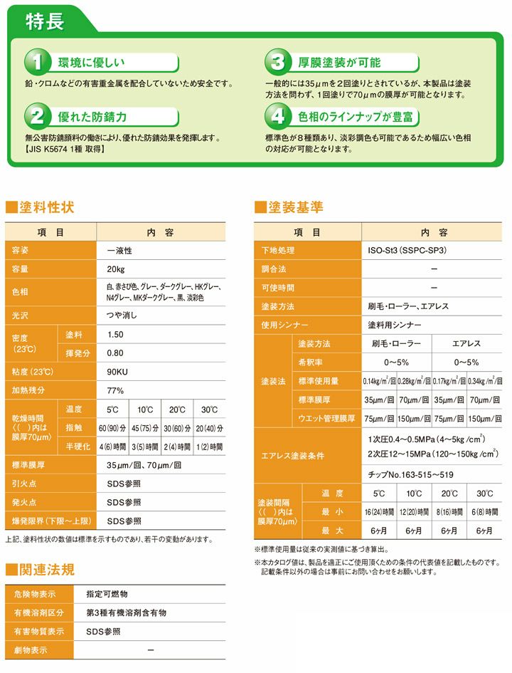 【さび止めペイント】 グリーンボーセイ　QD（速乾） 20kg ＜3色：赤錆/グレー/ダークグレー＞ 下塗り 有害重金属を含まない安全なさび止めペイント (鉛・クロムフリーさび止めペイント) 大日本塗料