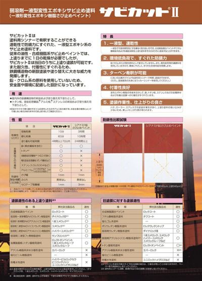 サビカットII　各色　4kg （ロックペイント/油性/さび止め/鉄部/トタン）