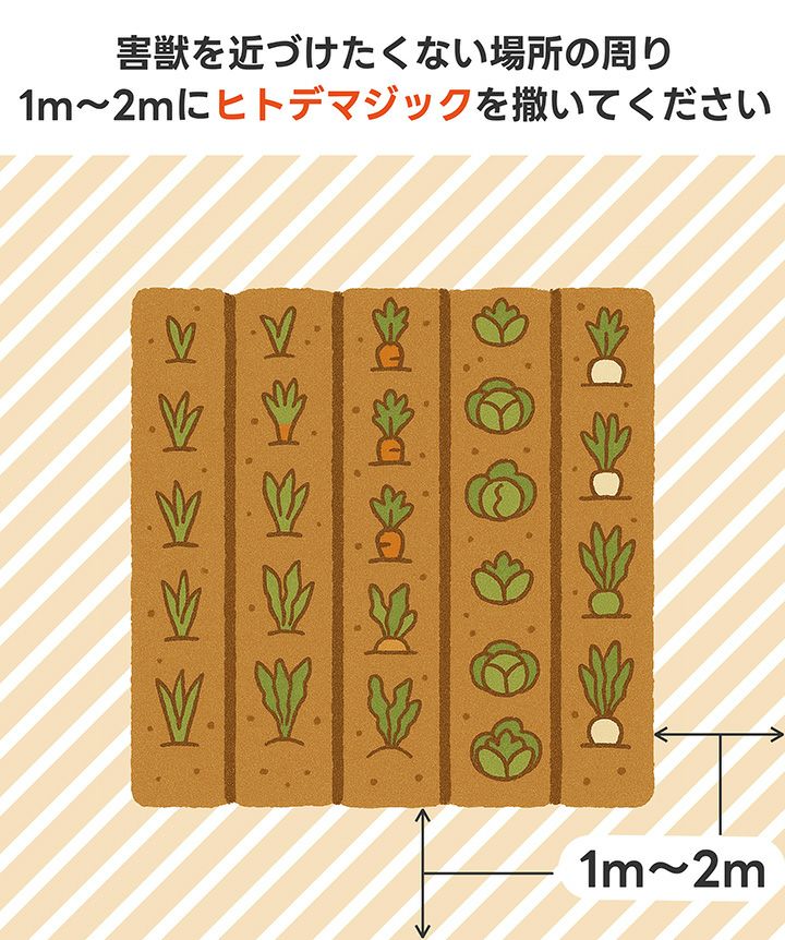 害獣忌避剤 ヒトデマジック 1kg（500g ×2） シカ イノシシ ネズミ カラス ハト タヌキ ハクビシン アライグマ キツネ イタチ コウモリ 害獣対策 屋根裏 軒下 庭 簡単 強力 臭い 天然由来 ヒトデ